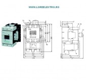 3RT1055-6AF36 contactor 150A , 75KW / 400V , Siemens , tensiune bobina 110V ac / dc conexiune bare